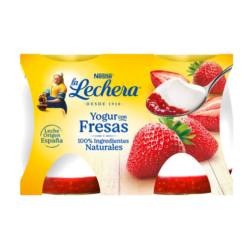Yogur con fresa LA LECHERA 2x125g image number