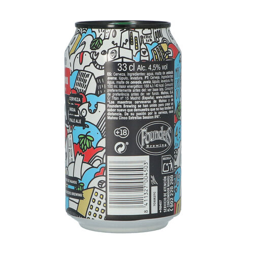 CERVEZA MAHOU IPA LATA 33cl image number
