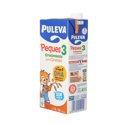 PREPARADO LACTEO CON CEREALES PULEVA PEQUES 3 1L image number