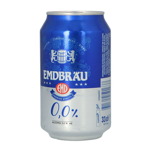 CERVEZA EMDBRAU 0 LATA 33cl image number