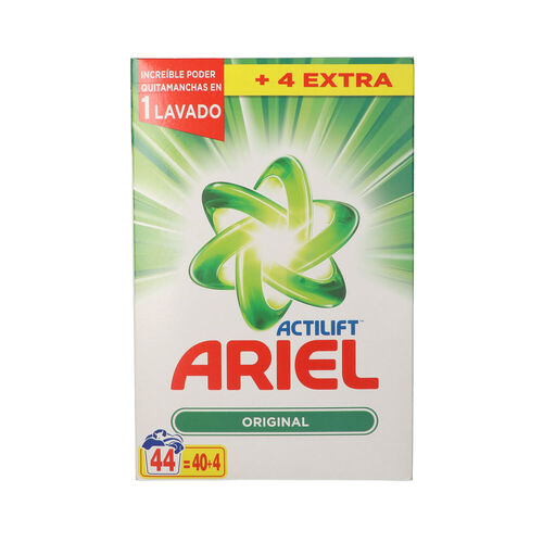 DETERGENTE POLVO ARIEL MALETA 42 CACITOS image number