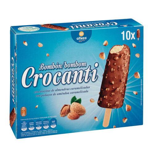 Helado bomb&oacute;n Cl&aacute;sico crocanti ALTEZA 10x75ml image number