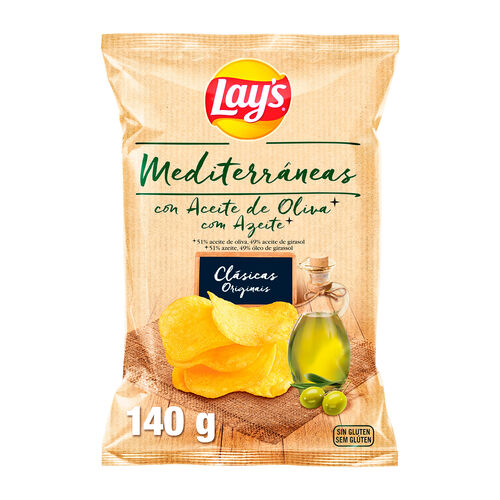 LAY'S mediterr&aacute;neas Cl&aacute;sicas patatas fritas 140g image number
