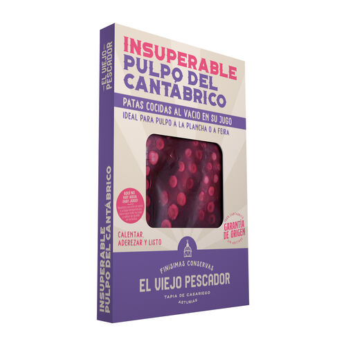 Patas de pulpo cocidas al vacío en su jugo EL VIEJO PESCADOR 350g image number