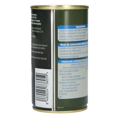 Aceituna negra ALTEZA sin hueso 350g image number