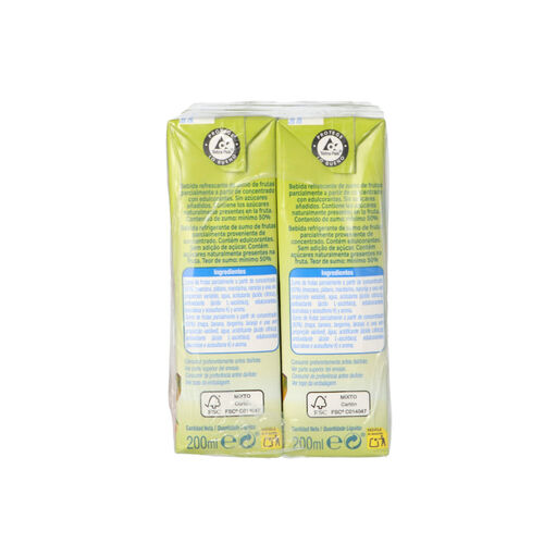 Bebida de zumo 5 frutas sin azucar ALTEZA pack 6x200ml image number