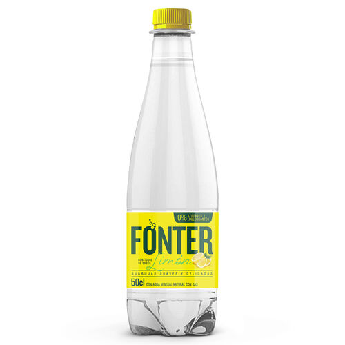 Agua con gas con TOQUE de sabor lim&oacute;n FONTER 50cl image number