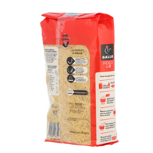 FIDEOS GALLO nº 0 450g image number
