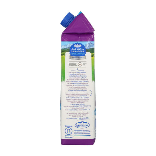 LECHE SIN LACTOSA SEMIDESNATADA CENTRAL LECHERA ASTURIANA 1L image number