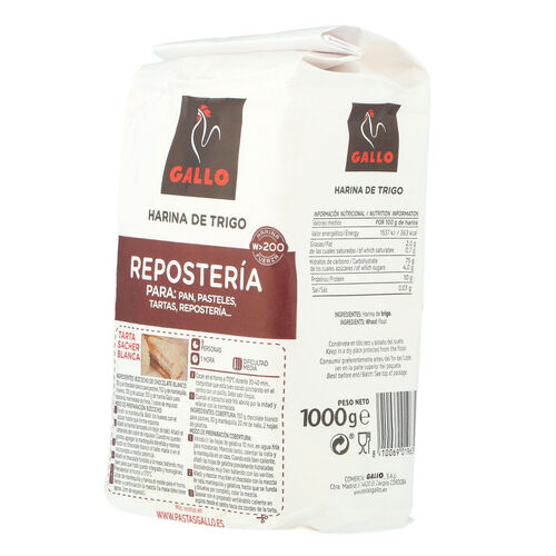 HARINA PARA REPOSTERIA GALLO 1kg image number