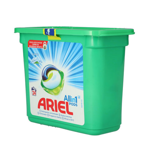 DETERGENTE CAPSULAS ARIEL PODS 3 EN 1 ALPES 19 LAVADOS image number