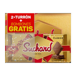 Turrón de chocolate clásico SUCHARD 2x230g+ bombon 127g