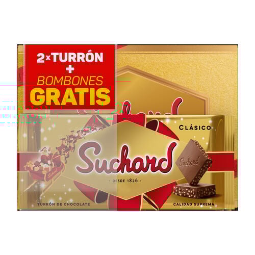 Turrón de chocolate clásico SUCHARD 2x230g+ bombon 127g image number