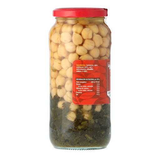 Garbanzos espinacas LA ASTURIANA 570g image number