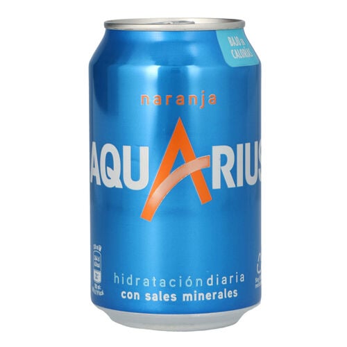 Bebida isot&oacute;nica AQUARIUS naranja lata 33cl image number
