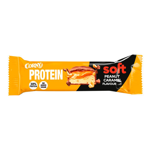 BARRITA DE PROTEINA CON CHOCOLATE CON LECHE Y CACAHUETE SABOR CARAMELO CORNY 45g image number