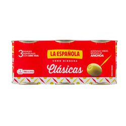 ACEITUNA ESPAÑOLA RELLENA 3x120g