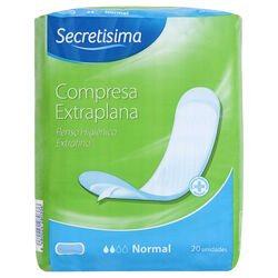 COMPRESA EXTRAPLANA SECRETISIMA 20uds
