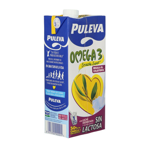 Bebida lactea Omega 3 sin lactosa PULEVA 1L image number
