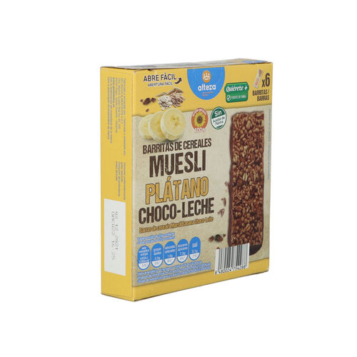 BARRITA CEREALES PLATANO CHOCOLATE ALTEZA 150g PACK 6 image number