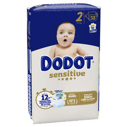 PAÑAL SENSITIVE T.2 DODOT 58 ud.