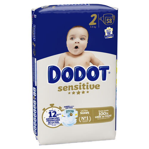 PAÑAL SENSITIVE T.2 DODOT 58 ud. image number