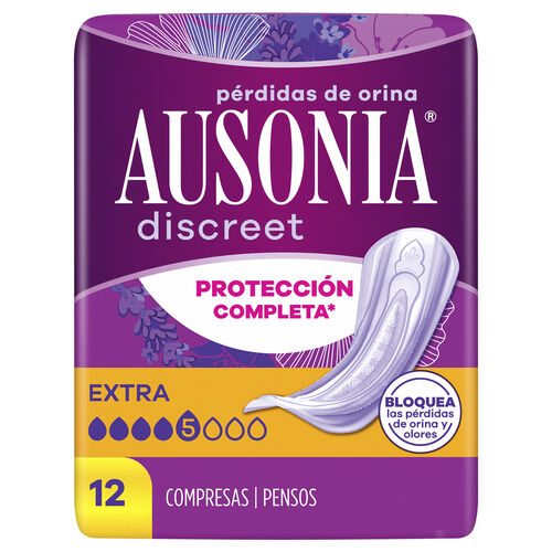 Compresa incontinencia Extra AUSONIA Discreet 12uds image number