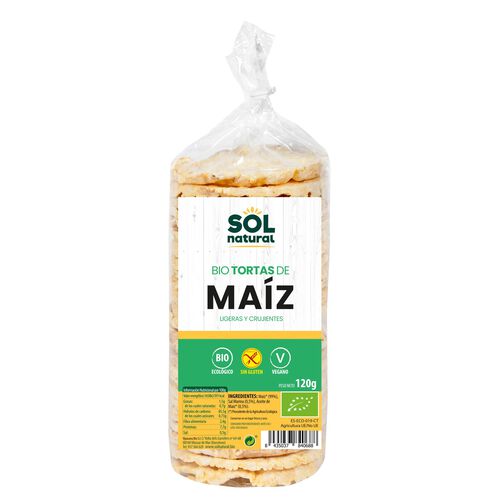 Tortas de ma&iacute;z BIO SOL NATURAL 120g image number