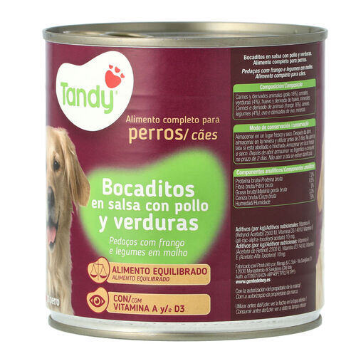 ALIMENTO PARA PERRO BOCADITO CON POLLO Y VERDURA TANDY 720g image number
