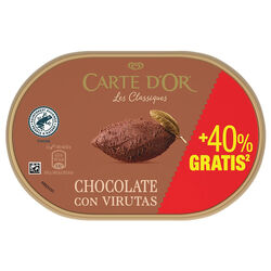 Helado chocolate carte d`or 900ml + 0,4 gratis