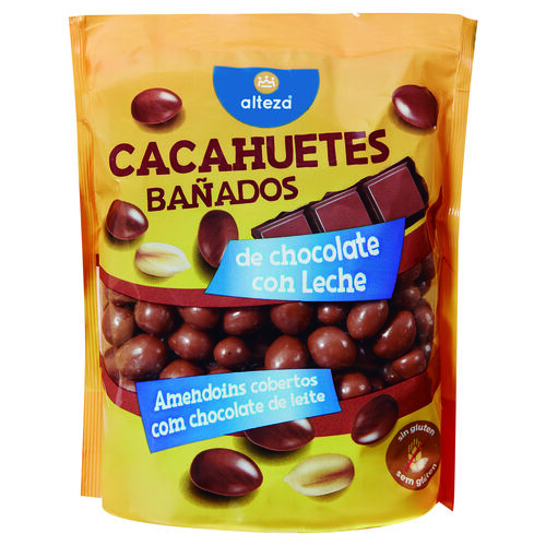 Cacahuetes ba&ntilde;ados de chocolate con leche ALTEZA 250g image number
