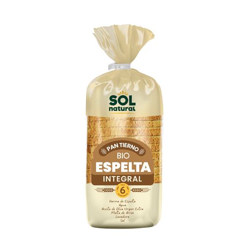 Pan Tierno de espelta Integral BIO SOL NATURAL 400g image number
