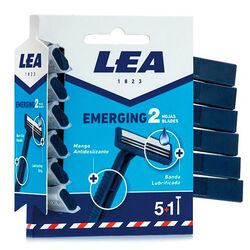 MAQUINILLA DE AFEITAR DESECHABLE 2 FILOS LEA 5+1uds
