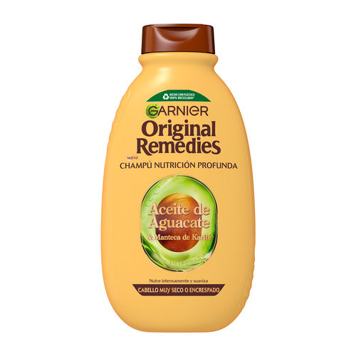 CHAMPU NUTRICION PROFUNDA CON ACEITE DE AGUACATE ORIGINAL REMEDIES 400ml image number