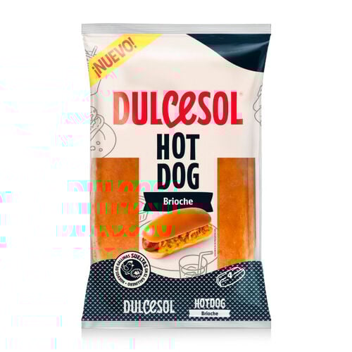 Bollo Hot Dog Brioche DULCESOL 250g image number