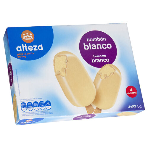 Helado bomb&oacute;n blanco PRODUCTOS BLANCO 4x83,5g image number