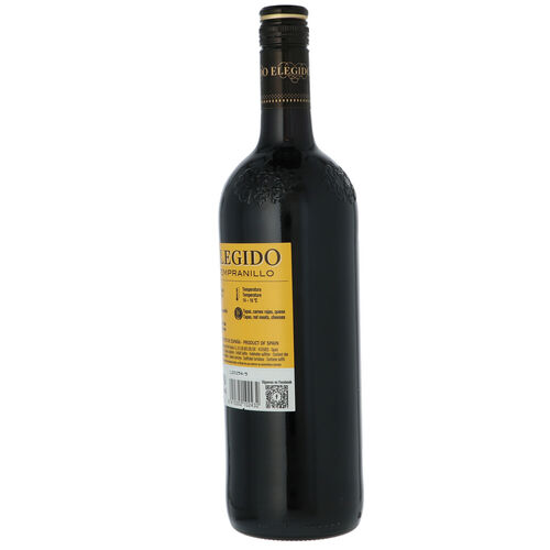 Vino tinto ELEGIDO tempranillo botella 1L image number