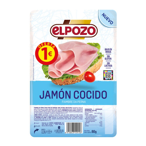 JAMON COCIDO ELPOZO 80g image number
