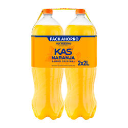 KAS naranja refresco con gas 2x2L
