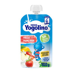 Pouch fresa y manzana sin az&uacute;cares YOGOLINO NESTL&Eacute; 100g