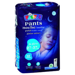 Pa&ntilde;al braguita Junior Unisex Noche PASITOS 27-57kg 12uds
