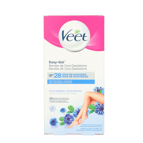 DEPILATORIO CORPORAL BANDAS CERA FRIA VEET PIEL SENSIBLE 20 BANDAS image number