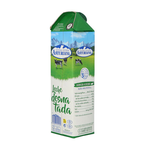 LECHE DESNATADA CENTRAL LECHERA ASTURIANA 1L image number
