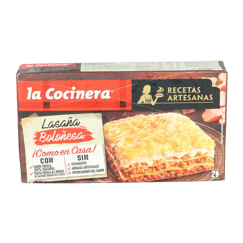 LASAÑA BOLOÑESA LA COCINERA 500g image number