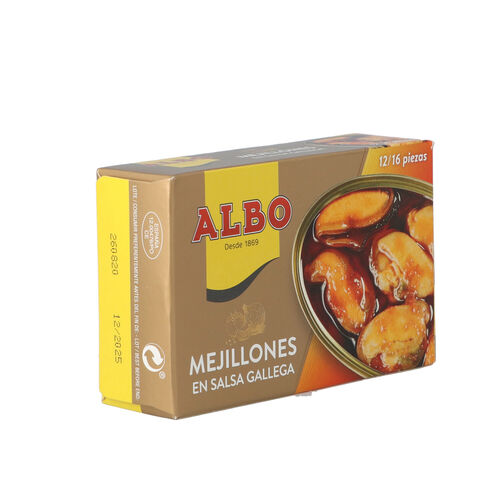 MEJILLON SALSA GALLEGA ALBO 12/16 115g image number