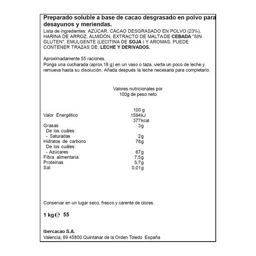CACAO SOLUBLE ALTEZA 1kg image number