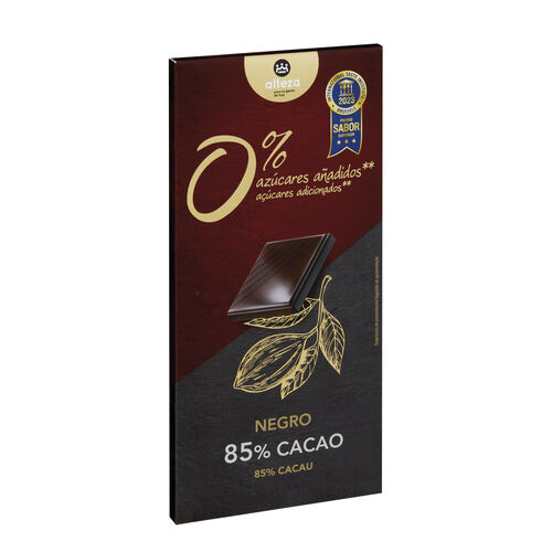 Chocolate 85% negro sin az&uacute;car ALTEZA 100g image number