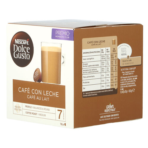 CAFÉ CON LECHE DOLCE GUSTO NESTLÉ 16 cápsulas image number