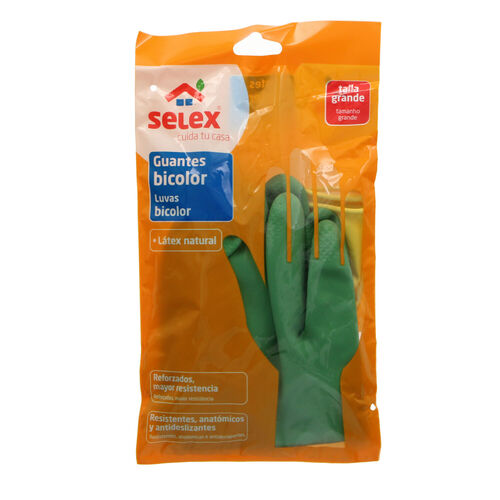 GUANTES SELEX BICOLOR TALLA MEDIANA GRANDE image number