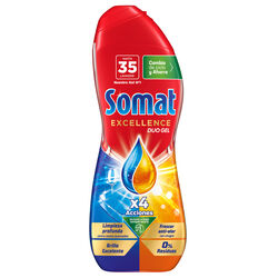 LAVAVAJILLAS EXCELLENCE DUO GEL FRESCOR ANTI-OLOR CON VINAGRE SOMAT 35 lavados